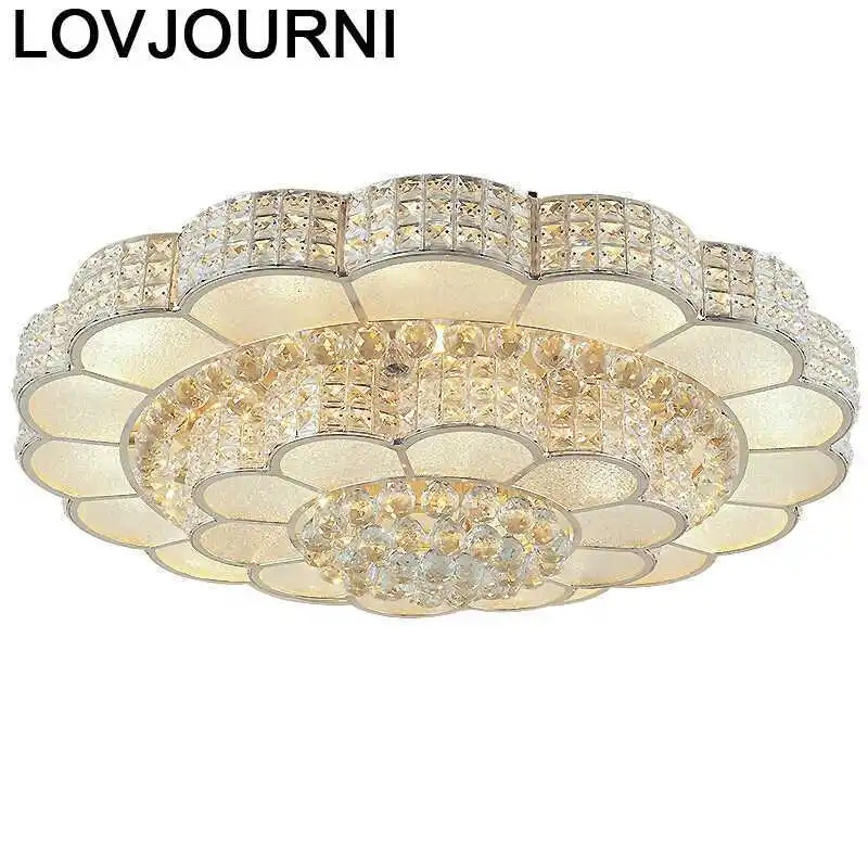 Для гостиной Plafoniera Colgante современный винтажный Кристальный Led Plafonnier Luminaria Teto Lampara De