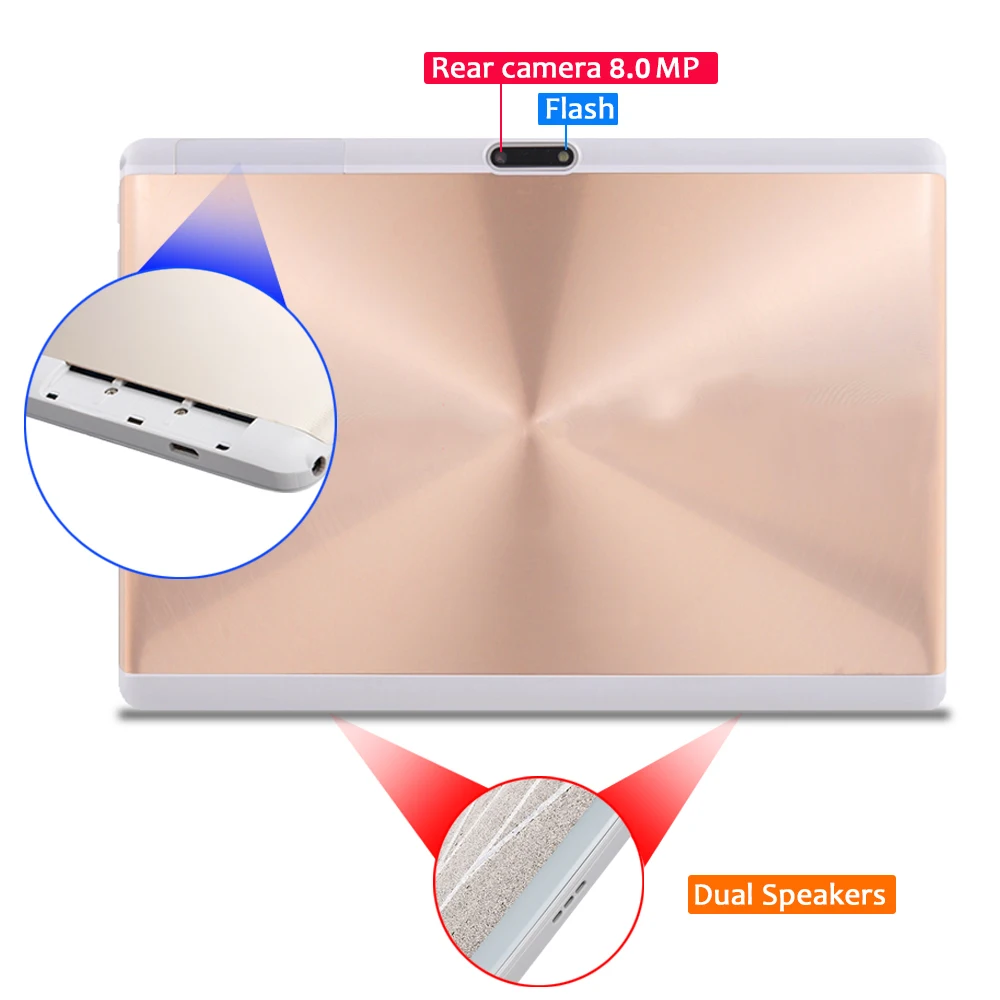  6000mAH 10 inch Tablets Android 9.0 MTK8752 Octa Core Ram 6GB ROM 128GB Dual SIM Camera Tablet PC W