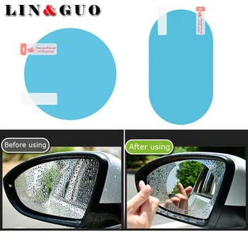 

2Pcs Car styling Car Mirror Window Clear Film Membrane Anti Fog Anti-glare Waterproof Sticker Driving Safety for Porsche Boxster