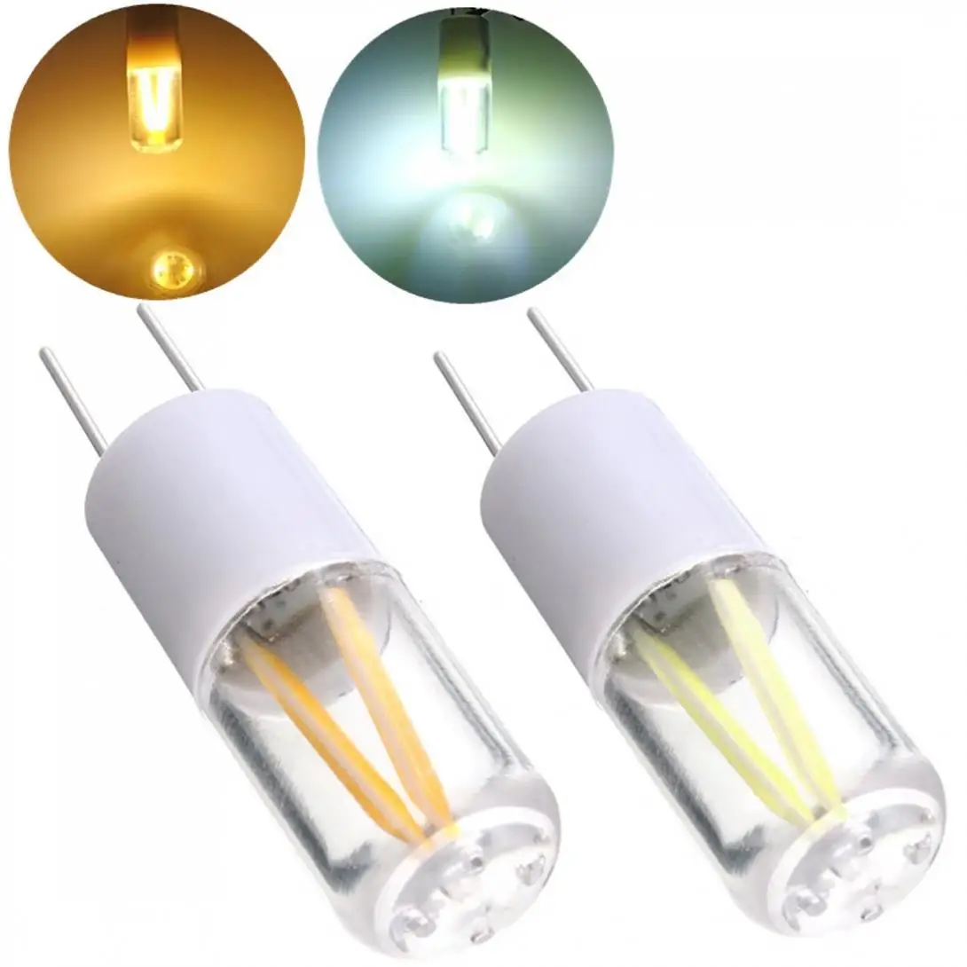 

LED Spot Bulbs AC/DC 12V 1.5W G4 COB Filament LED Spot Light Bulb + Warm / Pure White LED Bulbs
