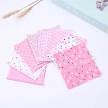 Сделай Сам 7 шт./лот 25x25 см розовый узор флюр квадрат хлопок Pur-cut Лоскутная Ткань Набор для шитья квилтинга ремесла для ручной работы