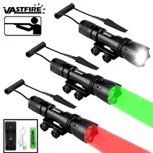 Тактический фонарь зеленый/красный/белый светодиодный фонарь XM-L T6 1200 люмен 1 Режим Алюминиевый Фонарь Лампа 18650 Охота Рыбалка