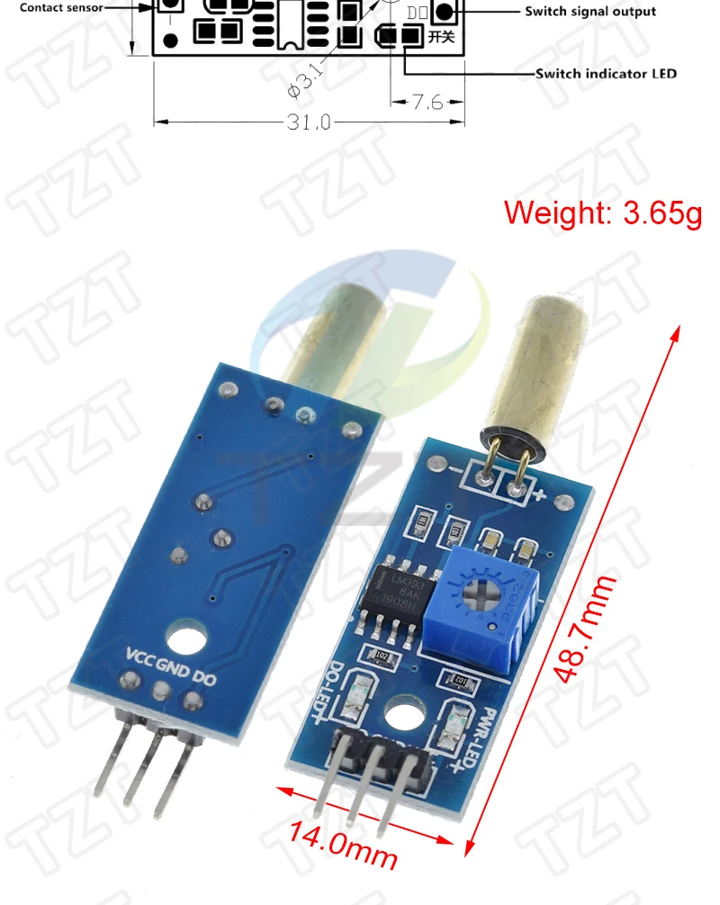 TZT Raspberry pi 2 3 die sensor modul paket HC-SR04 501 DHT11 DS3231 KY-008 Sound Regen Boden sensor für arduino kit – Detail 20