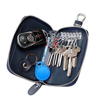 

Leather Men Women Key Bag Small Business Kay Case Women Housekeepers Wholesale Key Wallets Zipper Car Key Chain Wallet