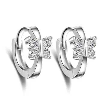 Fashion Jewelry 925 Sterling Silver Earrings, Flowers Inlaid With Zircon Earrings, Used For Women Wedding Jewelry Gifts