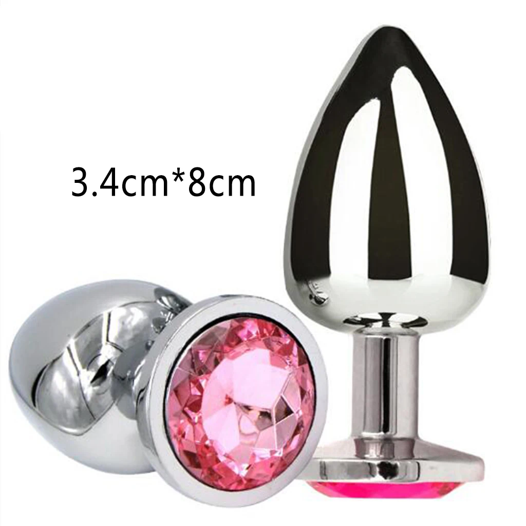 Women Female Metal Jeweled Anal Butt Plug Adult Game Toys Bulb Stopper Adults Sex Toys