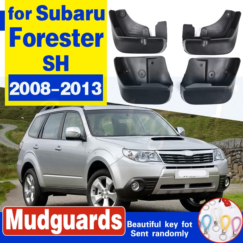 4pcs Front and Rear Splash Guards Mud Flaps for Subaru Forester 2009