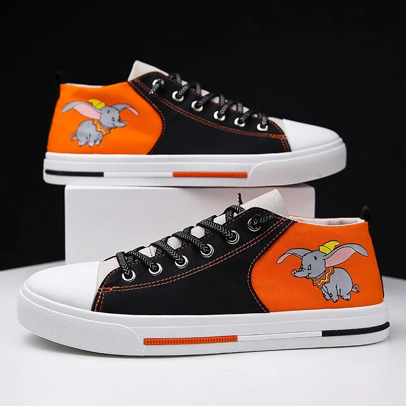 

School Season Hight-top Canvas Shoes CHIC Skateboard Shoes Athletic Shoes Cute Dumbo Students Versatile INS White Shoes