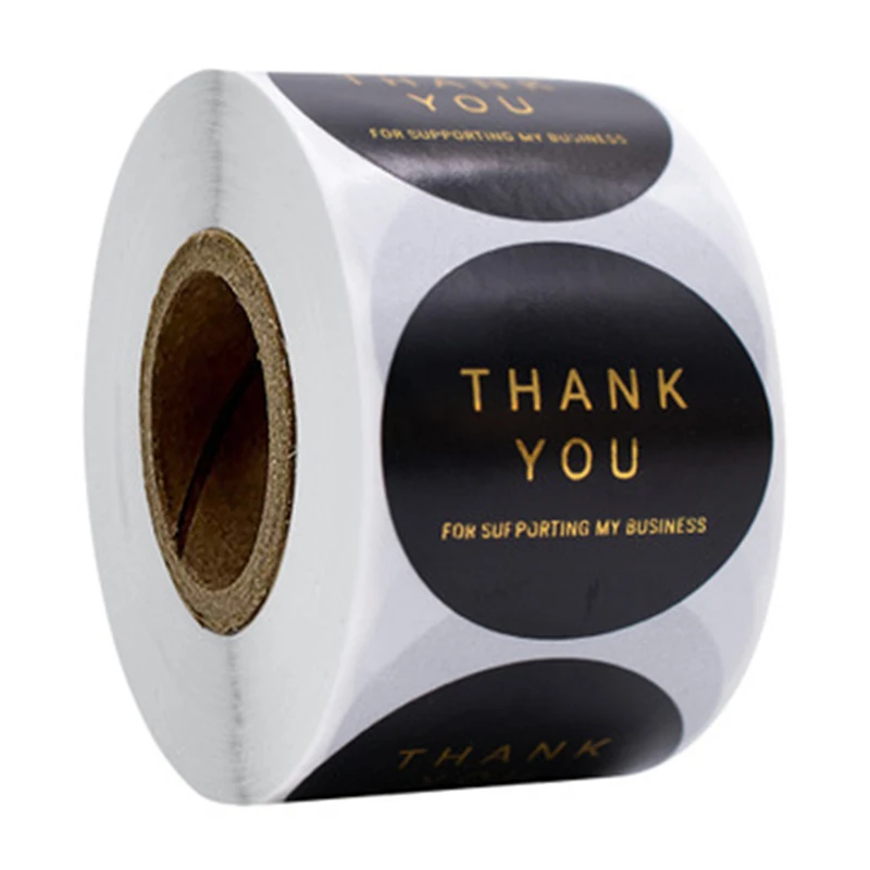 500 Pcs Round Thank You Stickers Handmade Gift Packaging for Your Order Seal Labels Stationery | Канцтовары для офиса и дома