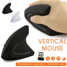 Универсальная беспроводная Вертикальная мышка игровой планшет компьютер 2,4 ГГц 3200 точек/дюйм USB Оптический ноутбук офисная эргономичная мышь беспроводная