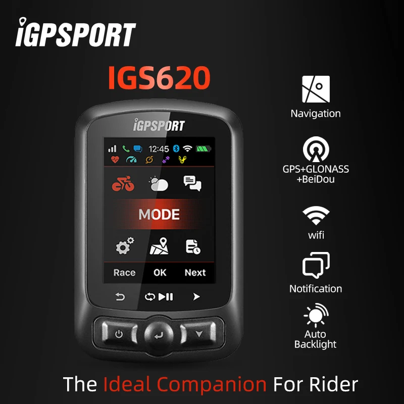 Bluetooth 5.0 IPX7 Waterproof Bike Speedometer with Backlight Display iGPSPORT Bike Computer Wireless GPS Cycling Computer ANT 