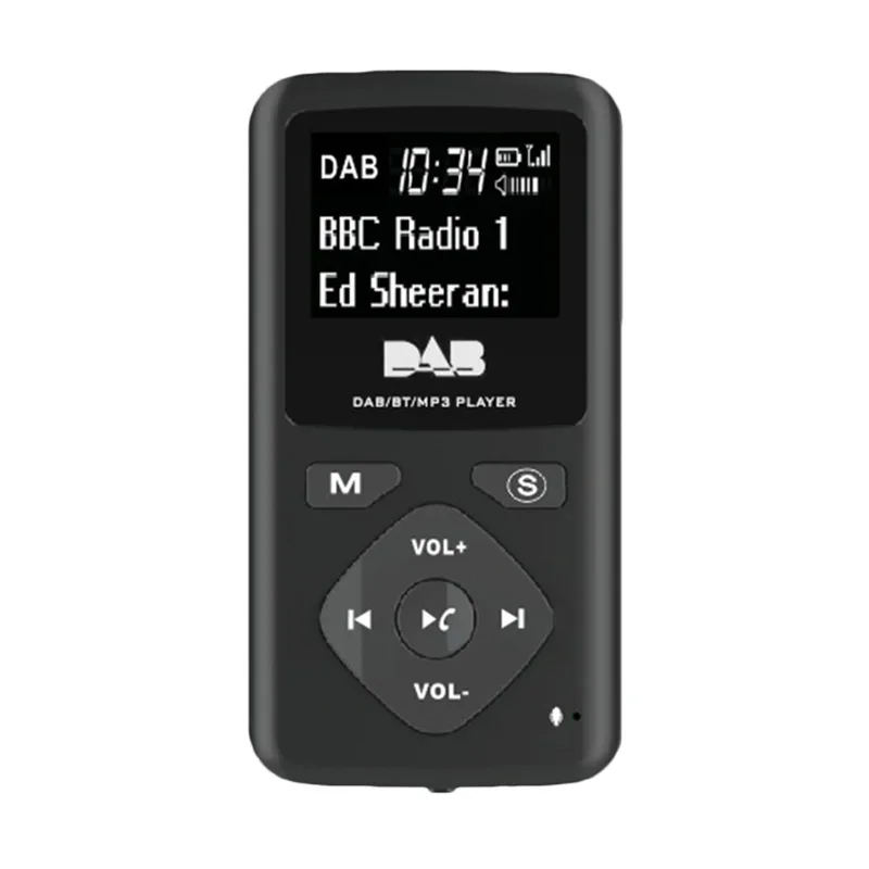 Портативный DAB/DAB + Карманный цифровой радиоприемник Bluetooth MP3-плеер с наушниками 2021