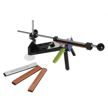 

Knife Sharpener Angle Guide,Fixed-Angle Knife Sharpener Kits Professional Kitchen Knife Sharpener System with 4Pcs Sharpening St