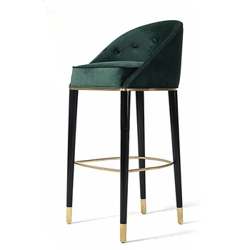 

American solid wood bar chair European retro creative high stool modern minimalist fashion bar chair bar stool bar chair