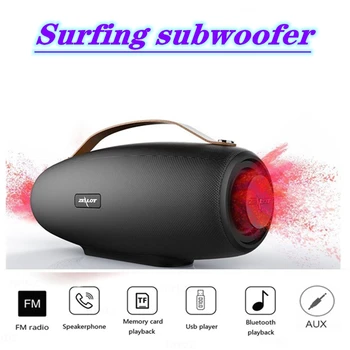 

High-power subwoofer waterproof sound column portable wireless bluetooth speaker heavy bass sound column mobile power boom box