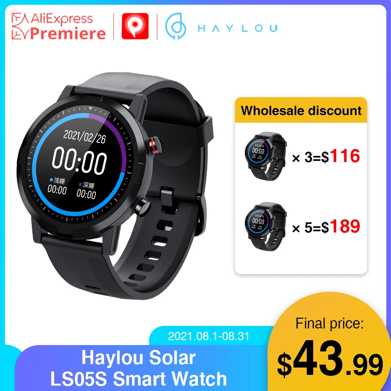 2021Youpin Haylou RT LS05S Smartwatch Newest Version Heart Rate Monitor Sport Watch IP68 Waterproof Fitness Global Version