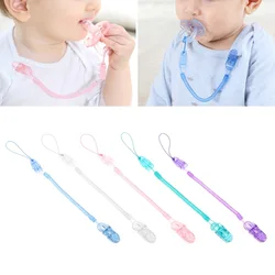 Corrente elástica retrátil da chupeta para bebês, para crianças, correia com corrente para o suporte da chupeta do bebê, acessórios do bebê mastigar brinquedo