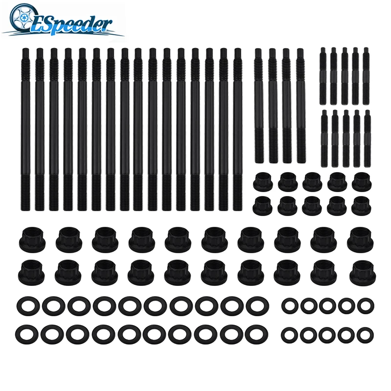 

ESPEEDER Cylinder Head Stud Kit For 1997-2003 Chevy LS1 LS6 LS2 LQ9 4.8L 5.3L 5.7L 6.0L OE:33380 Turbo Engines