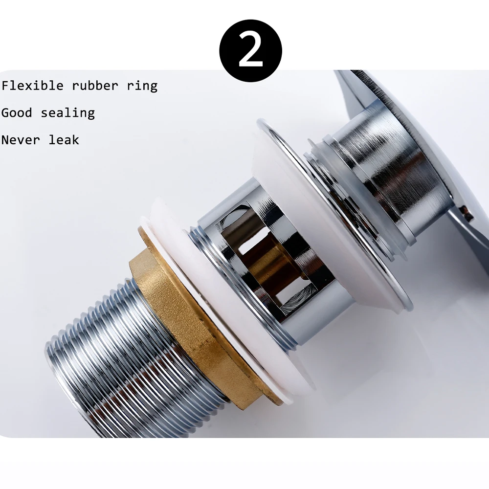 Smesiteli Chrome Gold Black Brass Basin Sink Pop-Up Drainage Square Antifouling Easy To Clean Kitchen Pipe Bathroom Accessories