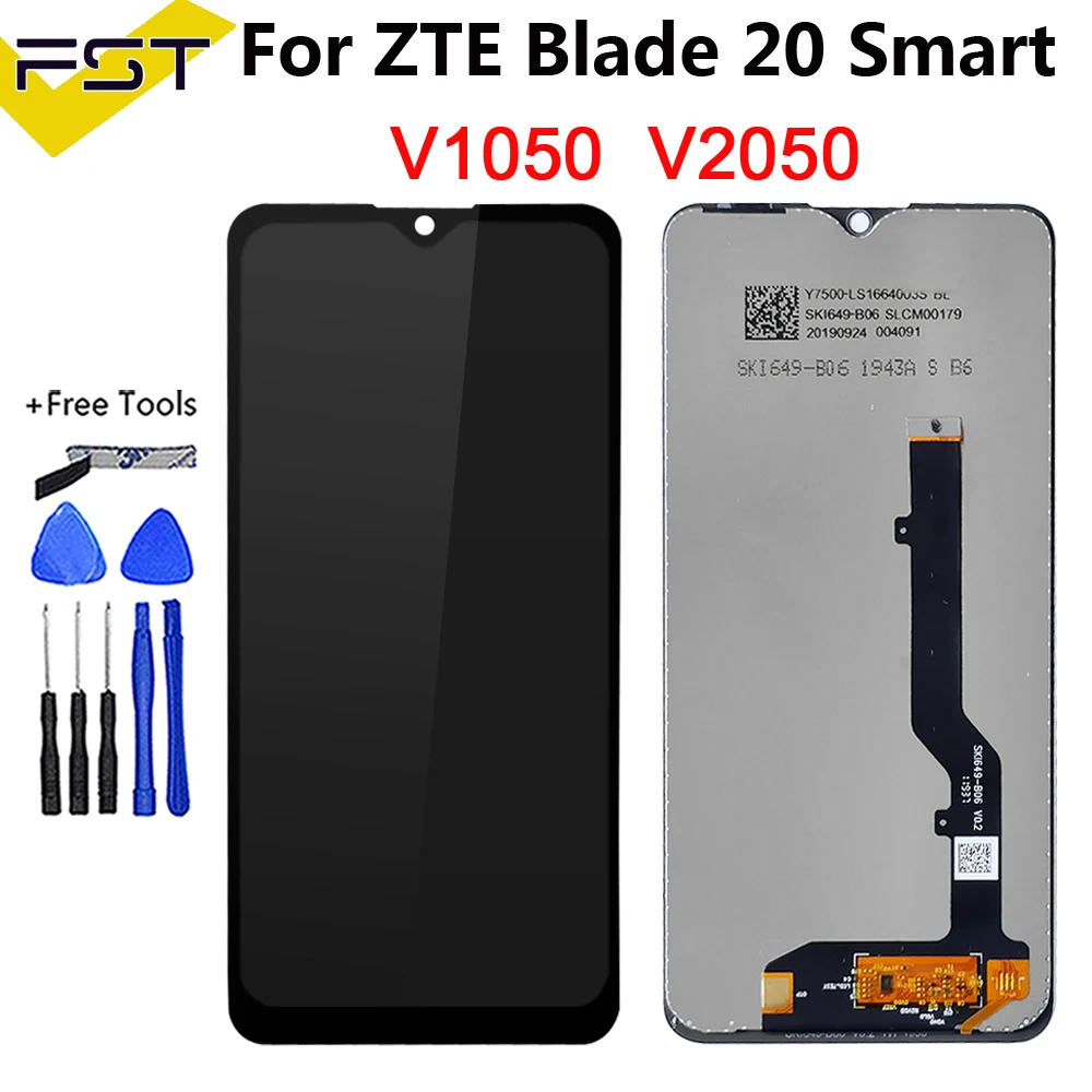 ЖК-дисплей 6 49 дюйма для ZTE Blade 20 Smart V1050 V2050 и сенсорный экран дигитайзер Датчик в