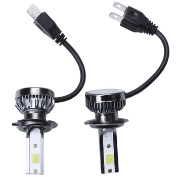 

2Pcs Mini LED Headlight Bulbs Conversion Kit FOG Driving Light Hi-Low Lamps DRL 3000K Yellow-Plug and Play(H7)