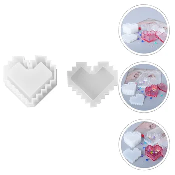 

1 Set DIY Crystal Epoxy Mold Love Heart Shape Storage Box Casting Silicone Mould