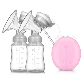 

Double Electric Breast Pump Powerful Automatic Milker with Baby Bottle Nipple Suction Milk Extractor USB Chargable