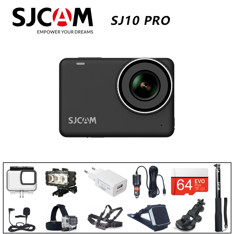 Экшн камера SJCAM SJ10 Pro гироскоп EIS Supersmooth 4K 60 кадров/с Wi Fi дистанционное управление