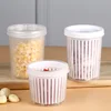 Double Layer Vegetables Sealed Keeper Fresh Storage Box With Drain Basket Refrigerator use Draining Crisper Strainers Container 3