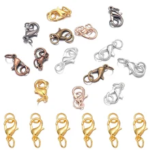 

20pcs 10x5mm 12x6mm Lobster Clasp Hooks With Jump Rings Connector For Jewelry Making Findings DIY Bracelet Necklace Wholesale