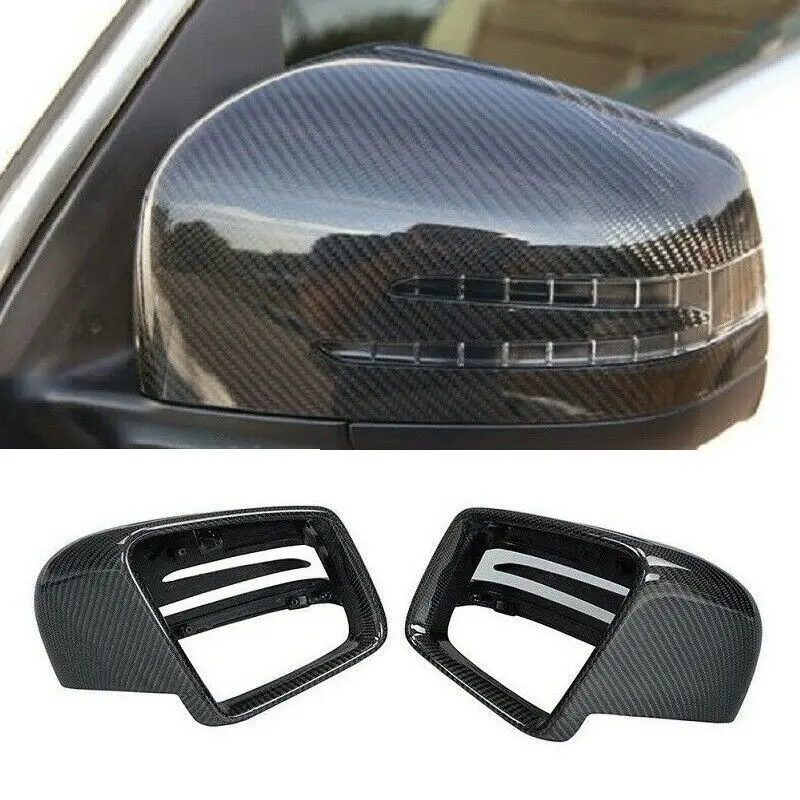 

Auto Parts Replacement Carbon Fiber Mirror Covers Caps Fit For Mercedes-Benz W463 G500 W166 ML350 GL350 2012-2015