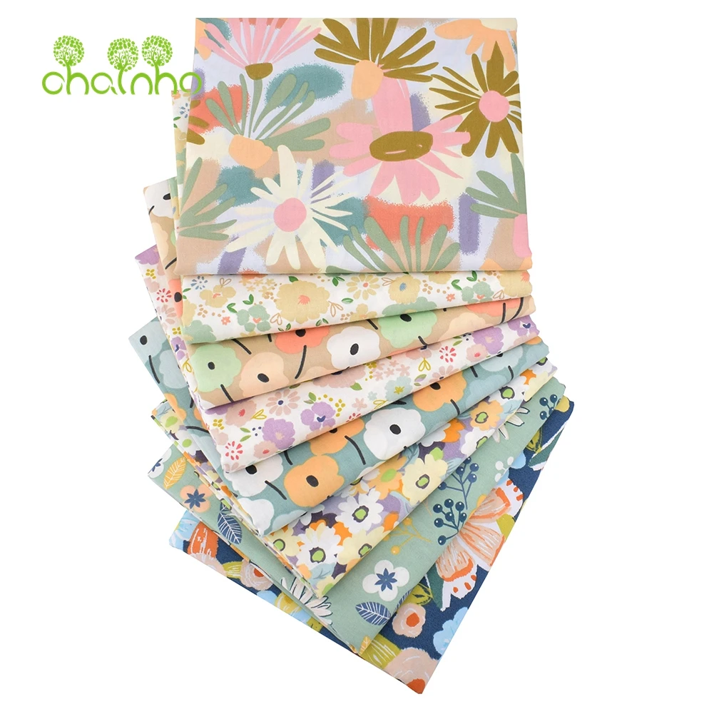 Printed Twill Cotton Fabric,Cream Color Series,Patchwork Clothes For DIY Sewing Quilting Baby & Children's Bedclothes Material