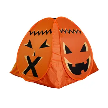 

Halloween Play Tent Kids Pumpkin Face Printed Folding Interactive Holiday Party Toy Indoor Outdoor Camping Fishing Accessories