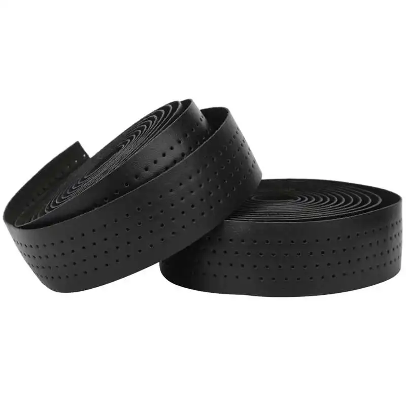 Bike Handlebar Tape,Bicycle Handlebar Strap,2Pcs Bicycle Handlebar Tape,PU Leather+EVA,Cycling Handlebar Belt,Road Bike Anti-Slip Bar Tape Strap,with 2 Plug