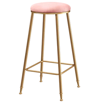 

Modern High Stool Nordic Minimalist Wrought Iron Golden Bar Chair Bar Stool Front Dining Chair Customized Leisure Chair