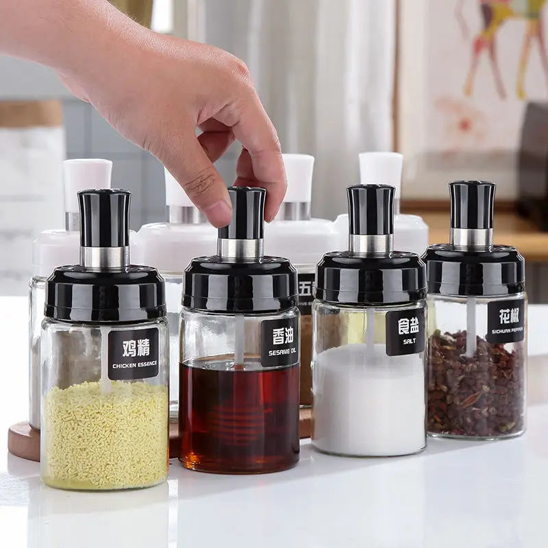 Kitchen Seasoning Bottle, Oil Bottle, For Salt Container Spices Storage  Organizer, Spices And Seasonings Bottle, Seasoning Containers Glass  Seasonings Container Set - Temu