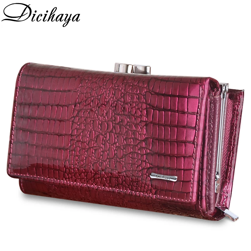 DICIHAYA NEW Genuine Leather Women's Wallet Alligator Short Hasp Zipper Wallet Ladies Clutch Bag Purse Female Luxury Coin Purses DICIHAYA NEW Genuine Leather Women's Wallet Alligator Short Hasp Zipper Wallet Ladies Clutch Bag Purse Female Luxury Coin Purses