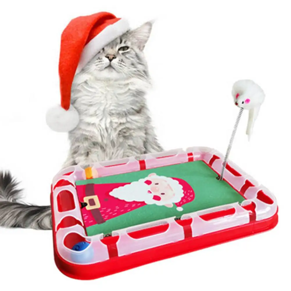 

Christmas Cat Track Toy Kitten Funny Interactive Teaser Toy Pet Scratch Toy For Pet Recreation Training Christmas Pet Toy Track