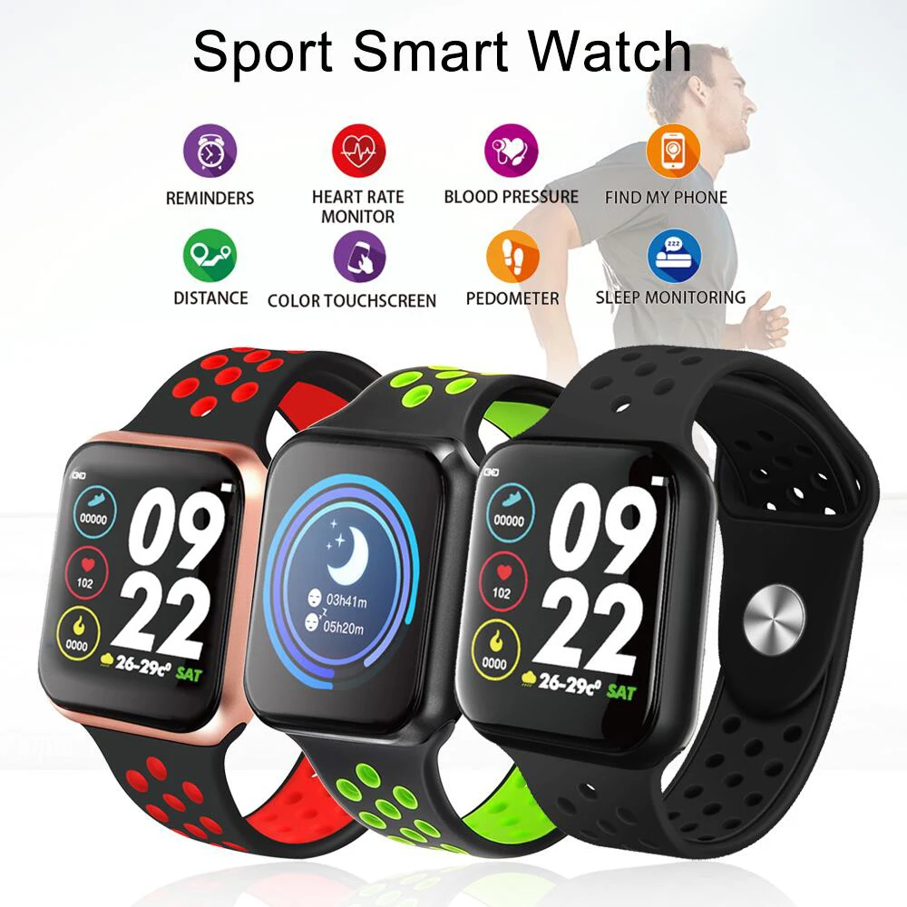 

Heart rate Blood Pressure Smart watch Bluetooth Sport Smart Wristbands Full Screeen touch Bracelet For IOS Android PK S226