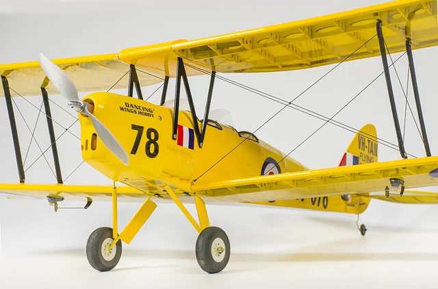 ARF Balsawood-Avion RC électrique, modèle RC, envergure 800mm de Havilland  DH.82 Tiger Moth, découpé au laser, échelle en bois Balsa, nouveau -  AliExpress