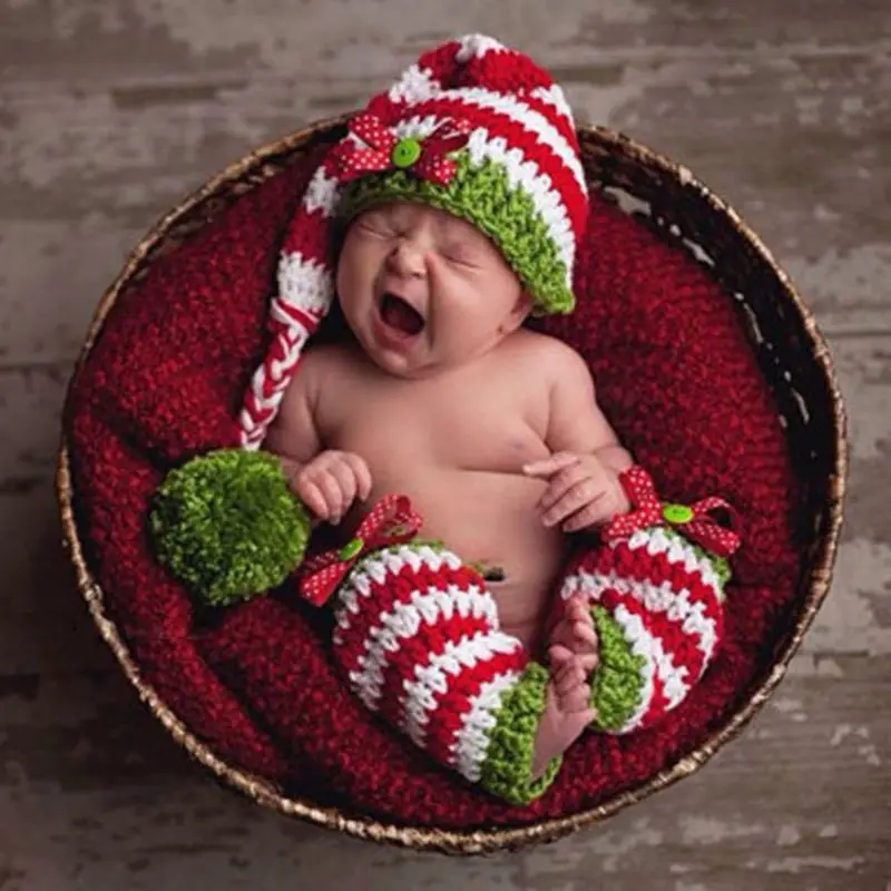 Детский реквизит для фотосъемки наряды для фотосессии Детский костюм для новорожденного ребенка Рождество