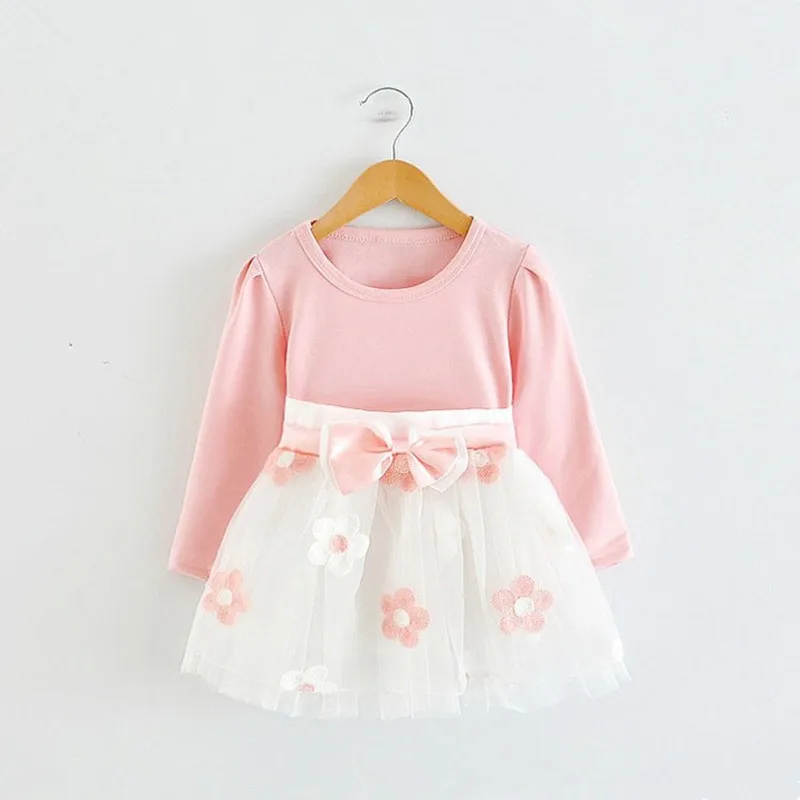 Long Sleeve 1 Year Girl Baby Birthday Dress 0 2T Newborn Toddler Christening Dresses Winter Girl Casual Clothes Vestido Infantil