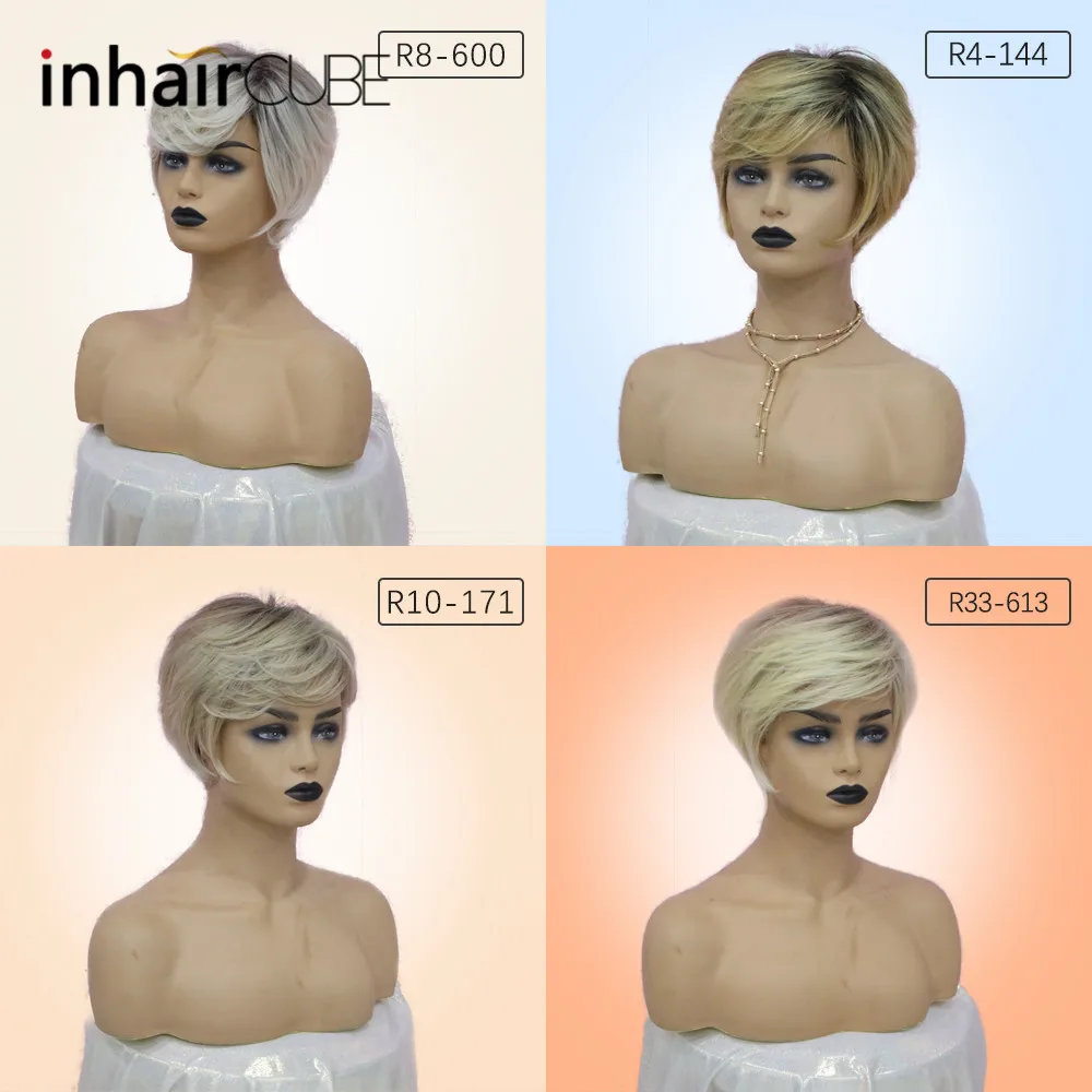 INHAIR CUBE 6 дюймов 50% синтетические человеческие волосы натуральные волнистые