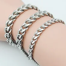 Серебряные браслеты из нержавеющей стали stssl, мужские кубинские звенья, цепочка на руку, ювелирные изделия в стиле панк, рождественские подарки для мужчин, аксессуары в стиле хип-хоп