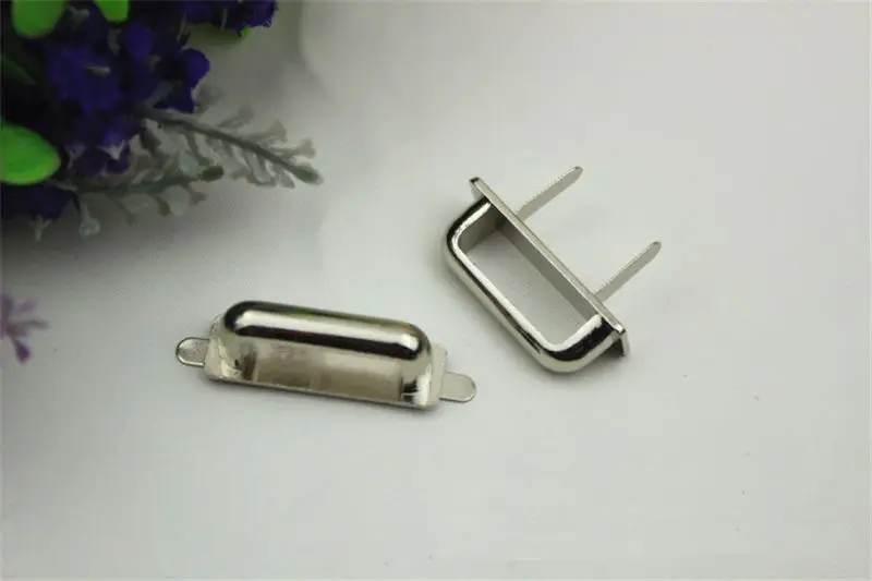 silver 4/10 шт. Meetee 25*9 мм кольцо в виде буквы D с металлическими пряжками и мостовой соединитель вешалка зажим для пакетов металлические украшения для шитья Чемодан аксессуары - Цвет: silver