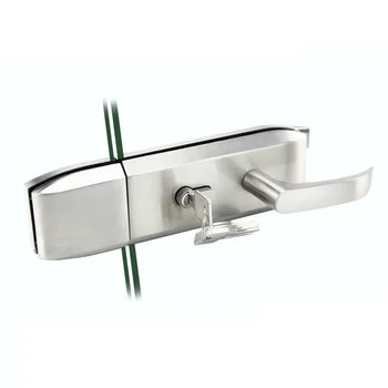 

Copper Door Clamp 10-12 mm Glass Door Locks With 3 Keys Anti-Theft Security Door Lock Sliding Frameless Glass Door Lock
