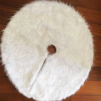 

1pc Floor Mat Christmas Tree Skirt Base Cover 90cm Long Snow Home Party Decor