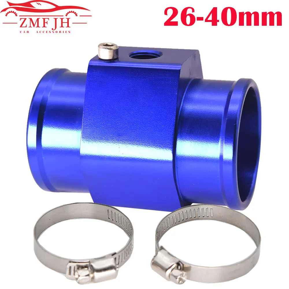 40mm Blue Aluminum Water Temp Sensor Adapter – Fits Radiator Hose For Gauge