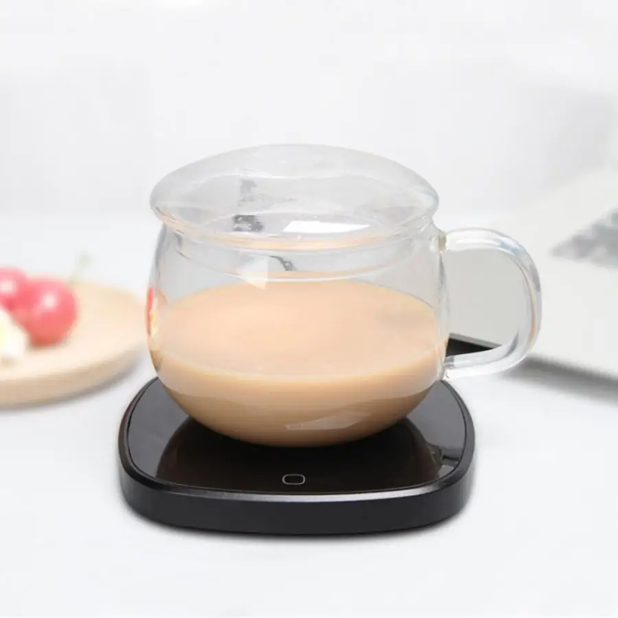 

Mini Smart Touch Thermostat 15W Tea Coffee Milk Heating Insulation Base Teapot Warmer Office Home Tea Stove Glass Cup Heater