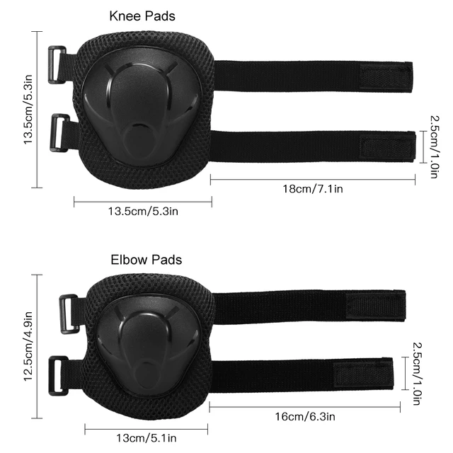 Kids Knee Pads Set 6in1 Protective Gear Kit Knee Elbow Pads Children Safety Protection Pads for Rollerblading Cycling Skating 2